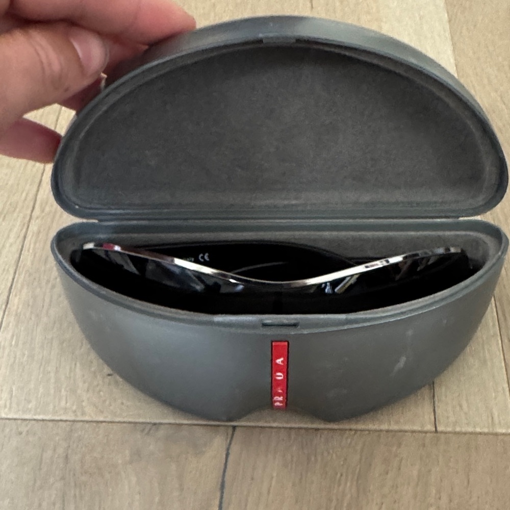 PRADA Black and Gray Shield Sunglasses - Picture 5 of 6